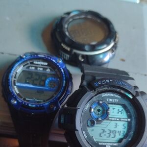 Armitron Blue and Black Digital Watch Set
